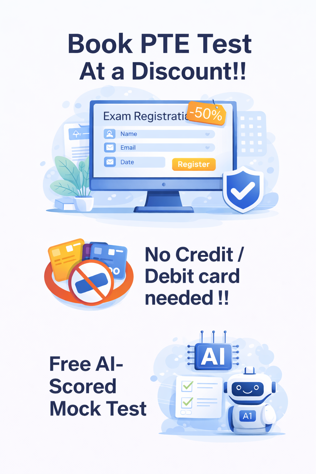 Book PTE test with AI help