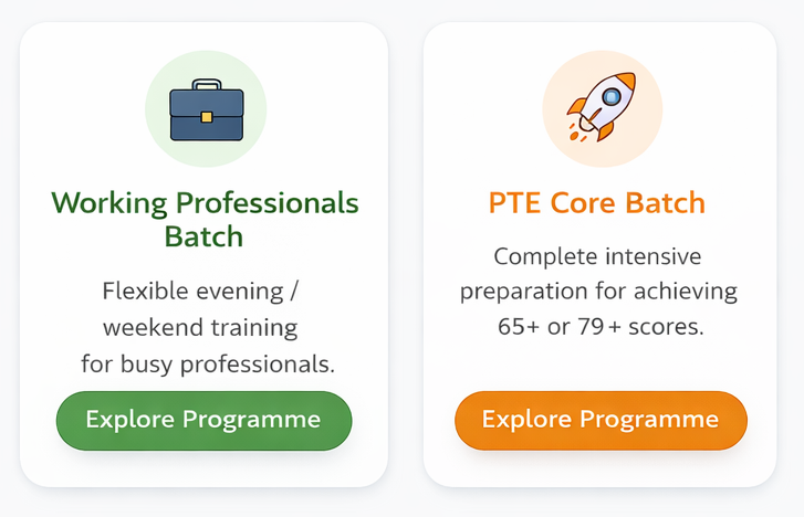 PTE programme promotion cards